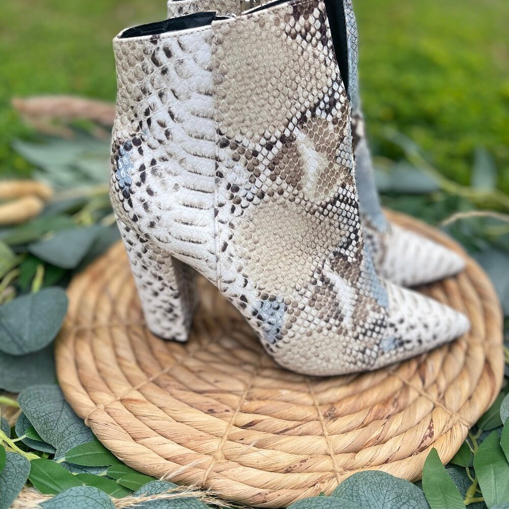 Snake Print Booties - Picture 3 of 6